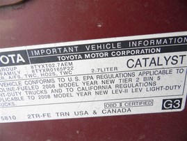 2008 Toyota Tacoma Burgundy Extended Cab 2.7L AT 2WD #Z24679